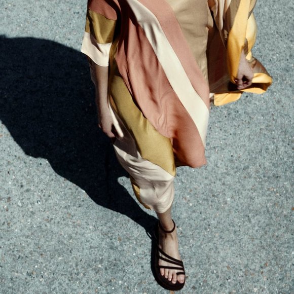 Zara Brown Strappy Sandals - Picture 2 of 6